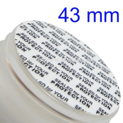 50 PCS Pressure Sensitive Seal Liner 43 mm InsertsSelf-adhesive Press Seal For Jar Bottle(PSS(43mm)=50pcs)