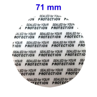 71 mm Press and Seal Safety Liners -Tamper foam seal bottles & jars