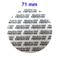 71 mm Press and Seal Safety Liners -Tamper foam seal bottles & jars