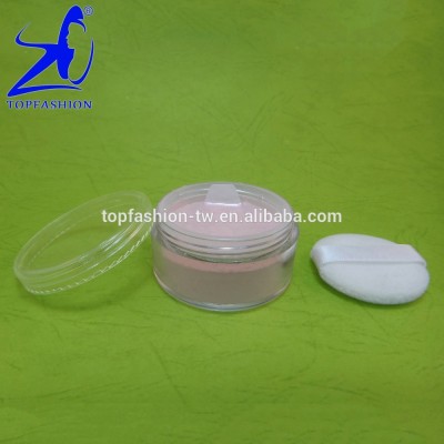 2017 Hot Sale Clear Lid 8.5 gr Makeup Shimmer Loose Powder with Puff