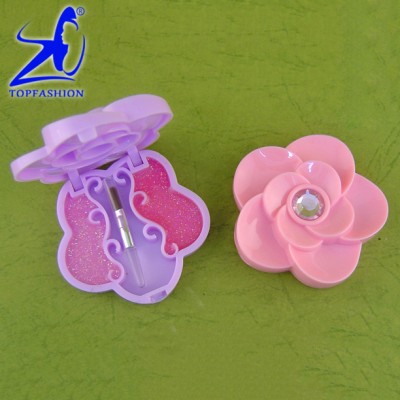 Flower shape with Gem on lid Cute Fashion Lip Gloss Lip Shine for Young girl