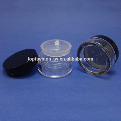 2 Pcs Sifter Loose Powder Jar Container Sample Plastic Packaging Black Lid 10g (AY81(10)ASST-C=2pcs)